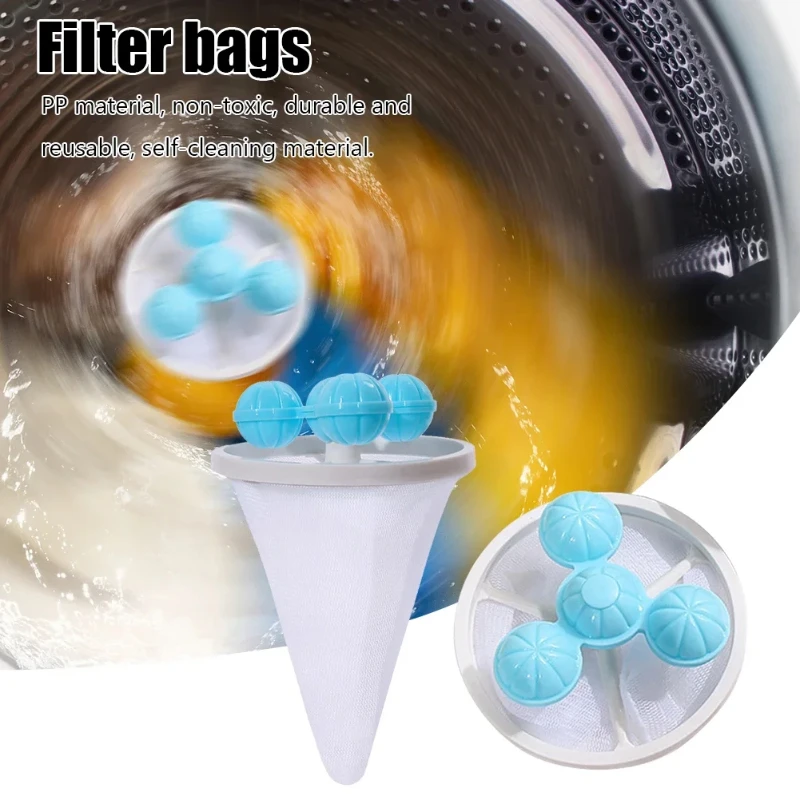 Washing Machine Hair Catcher Pet Hair Removal Floating Clothes Collector Filter Mesh Dirty Fiber Laundry Bag Cleaning Tools 2025