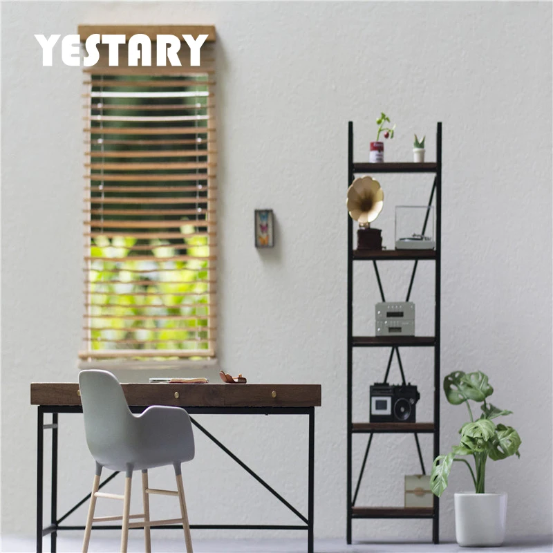 YESTARYBjdDollhouseTableShelfFor16DollIndustrialStyle