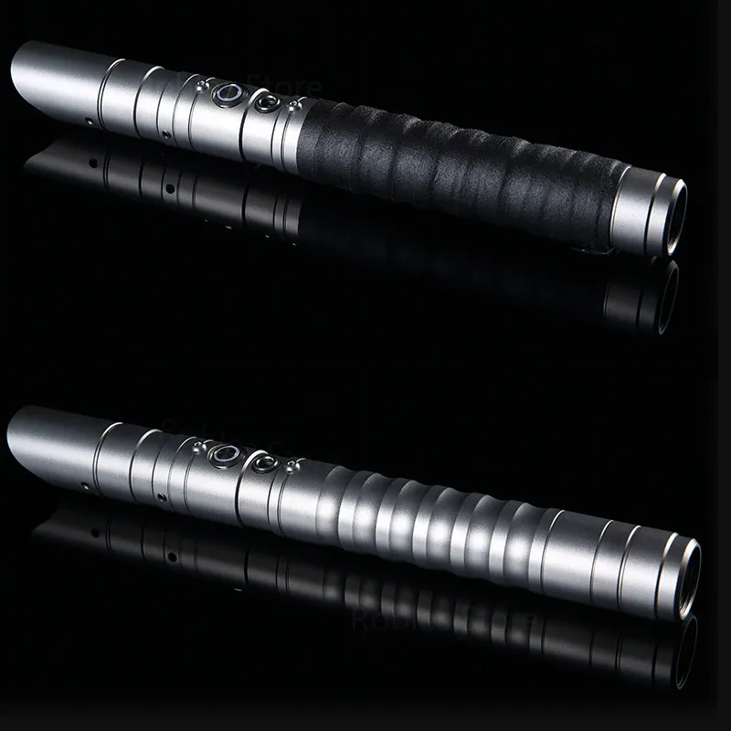 

100cm lightsaber RGB color changing metal handle laser sword heavy duel acousto-optic collision color changing role playing prop