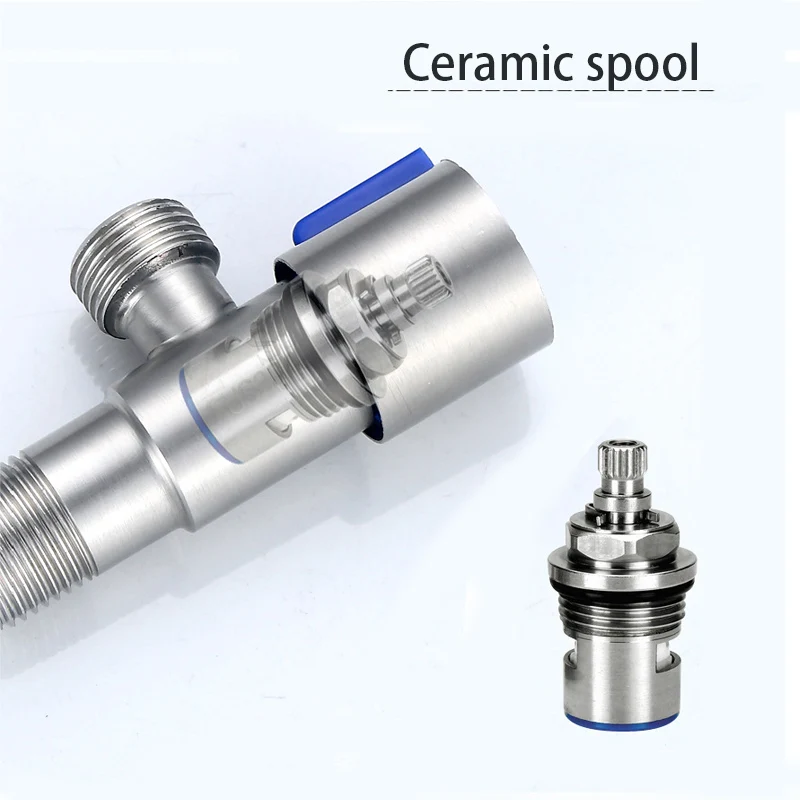 Angle valve triangle valve faucet valve Angle Valve 1/2 Inlet 3/8 Outlet Angle Stop Valve Control Water Shut Off for Water Pipes Faucet Toilet