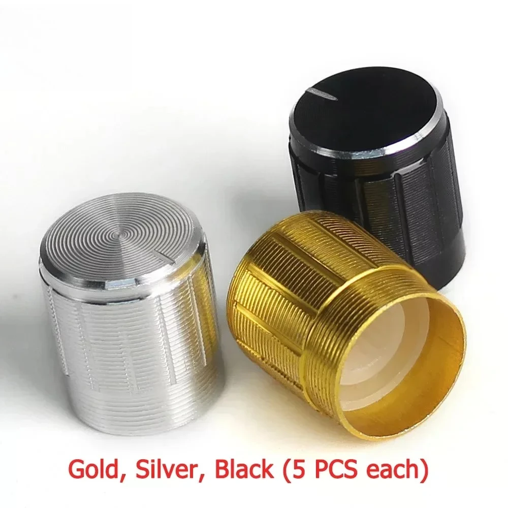 5/10/15PCS WH148 Potentiometer Knob Cap 15x17MM Aluminum Switch Knob for Rotary Switch Volume Control Knob