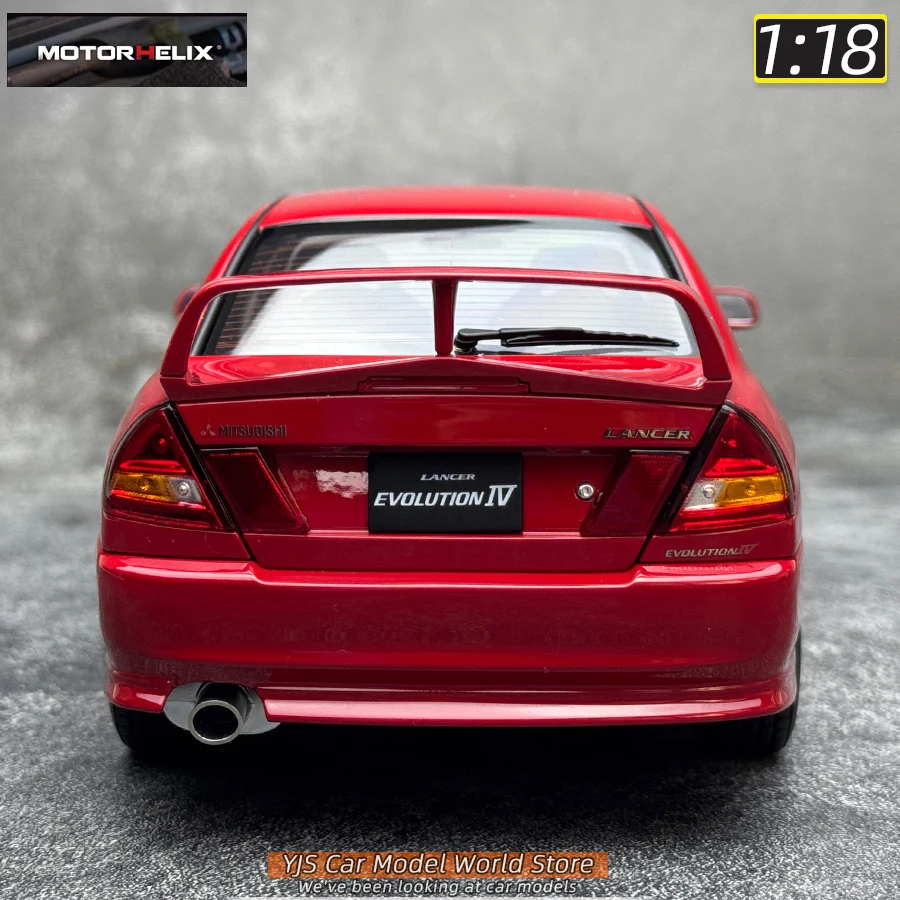 MOTORHELIX MH Diecast model 1:18 Mitsubishi Lancer Evolution IV 4 alloy car model sports car static decoration collection 