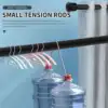 Spring Loaded Extendable Sticks Shower Curtain Rail Pole Adjustable Telescopic Pole Cupboard Wardrobe Hanging Rod No Drilling 5