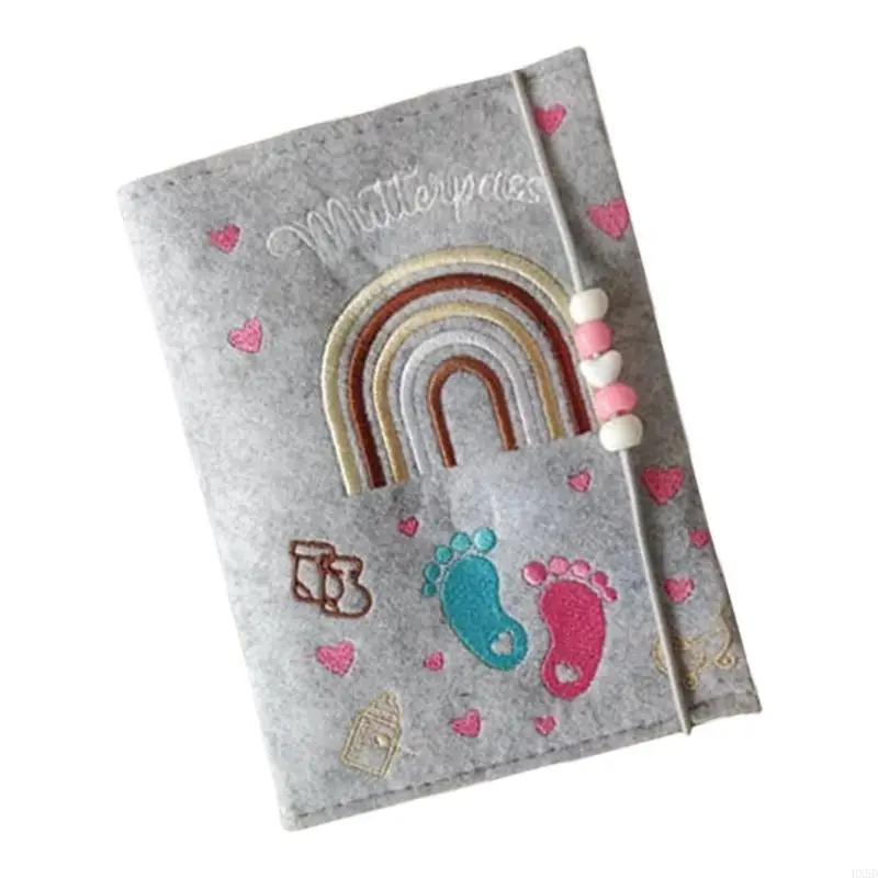 Felt German Maternity Sleeve Holds Images for Hospital Insurance Card Newborns Document Wallet