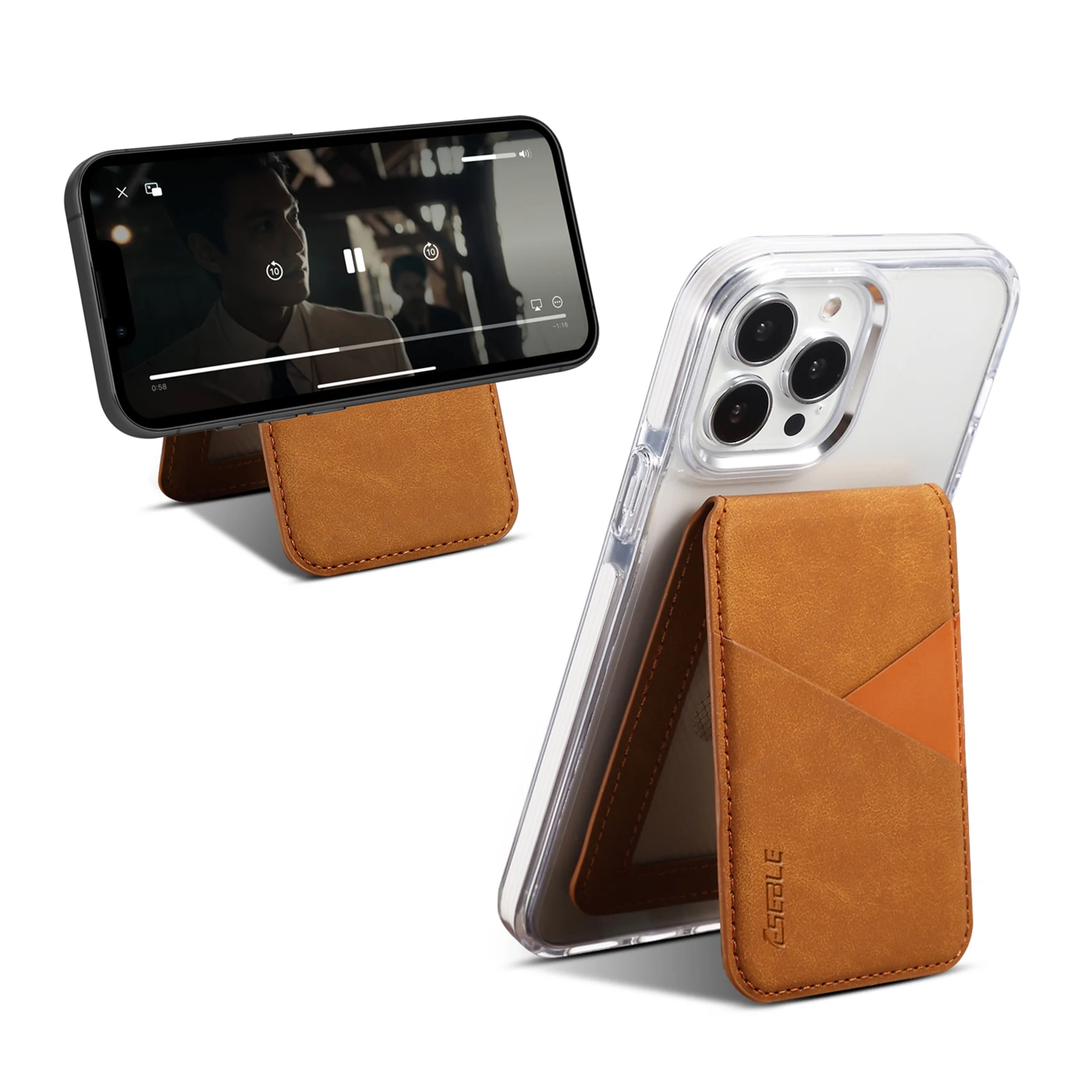 Luxury Leather Magnetic Card Holder with RFID Protection