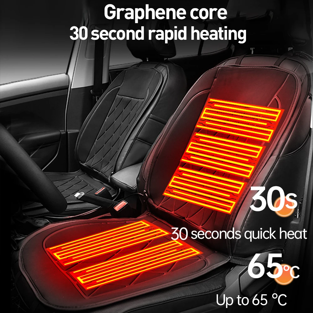 1PCS Car Heated Seat Cushion Hot Cover 12v Heater Warmer Pad Auto  Accessories