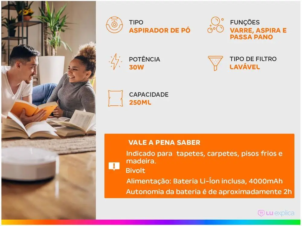 Robô Aspirador WAP W96 30W  - Bivolt 2