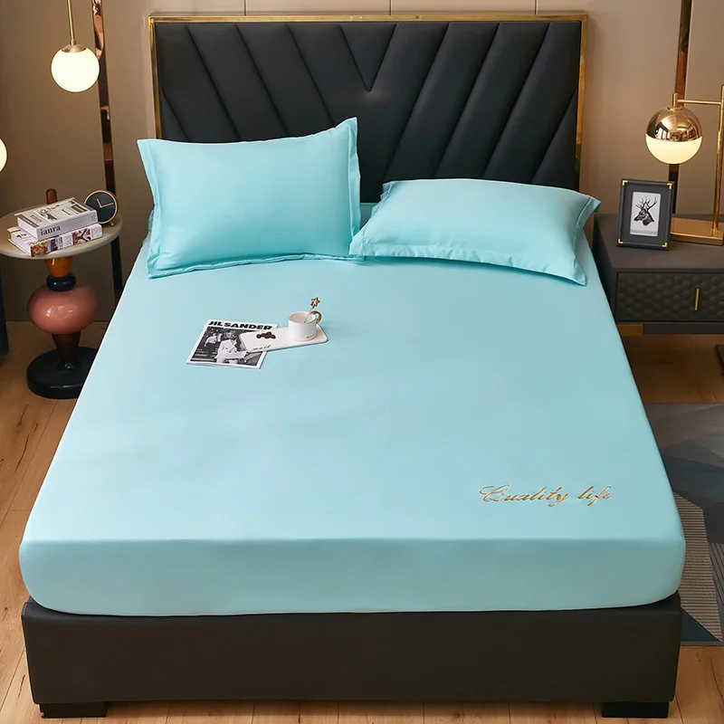 FittedSheetHighEndEmbroideryMattressCoverWithElasticBandBed