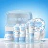 7PCS Milk Skin Care Set Moisturizing Hydration Body Beauty Facial Cleanser Body Scrub Hand Wax Eye Cream Sunscreen Storage Bag