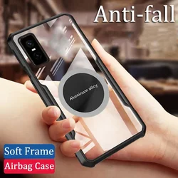 Clear Magnetic Heat Dissipation Phone Case with Airbag Protection for Infinix GT30 Pro (Black)