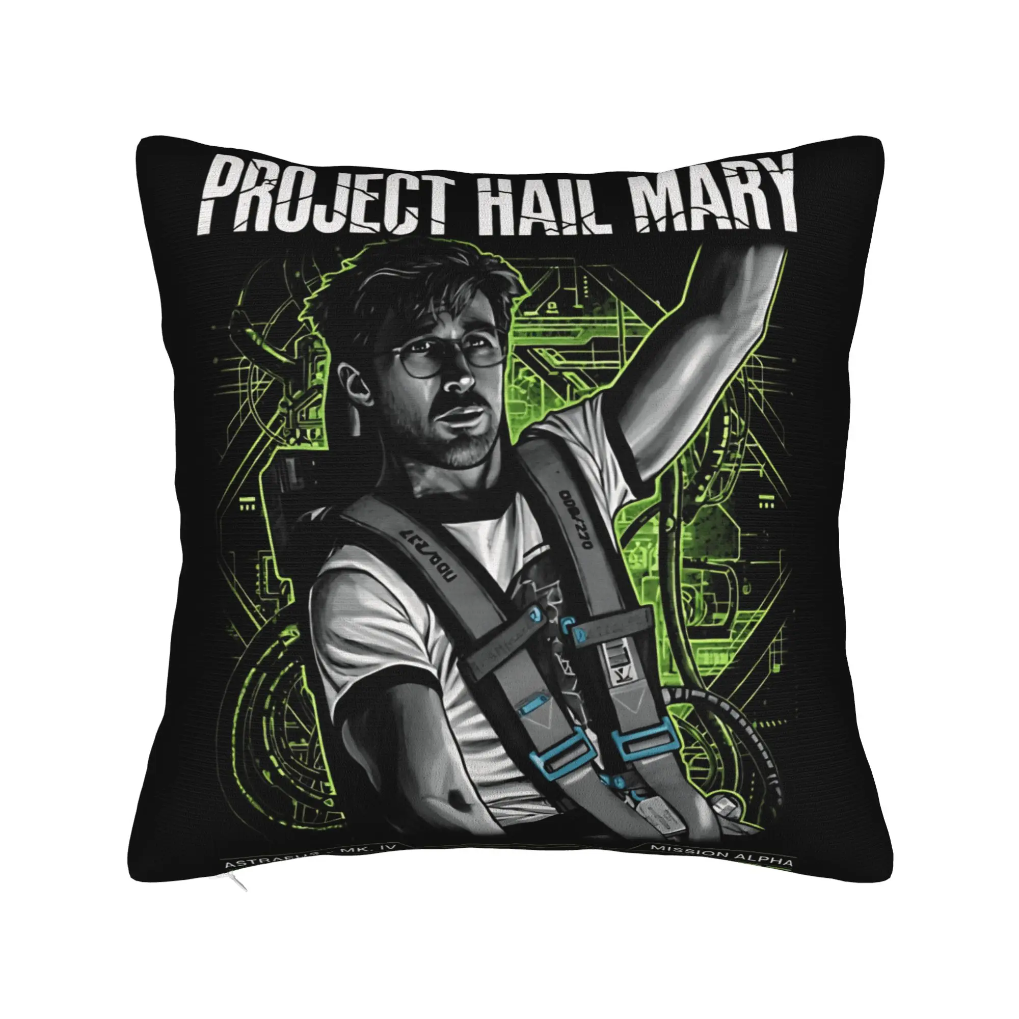 Custom Kawaii Pillow Cover for Living Room Chair - Project Hail Mary Design Featuring Rocky Ball