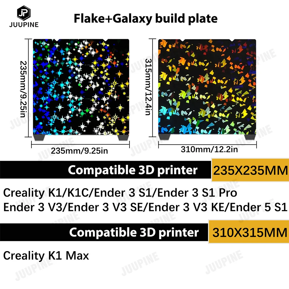 Creality K1 빌드 플레이트 K1C 침대 K1 MAX 침대 Ender 3 v3 se Ender 3 S1 PRO 침대 H1H PEO PEY PEI 시트 235X235 310X315 Ender-5 S1