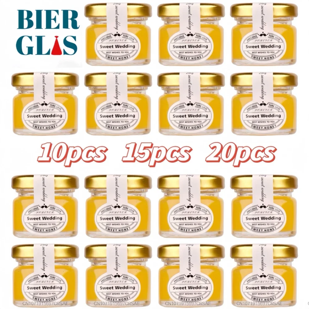 Personalized Guest Gift Honey Jar for Bulk Mini Glass Pot with Wedding Stickers or Small Bottle with Lid Lots 1oz glass storage jar glass storage container