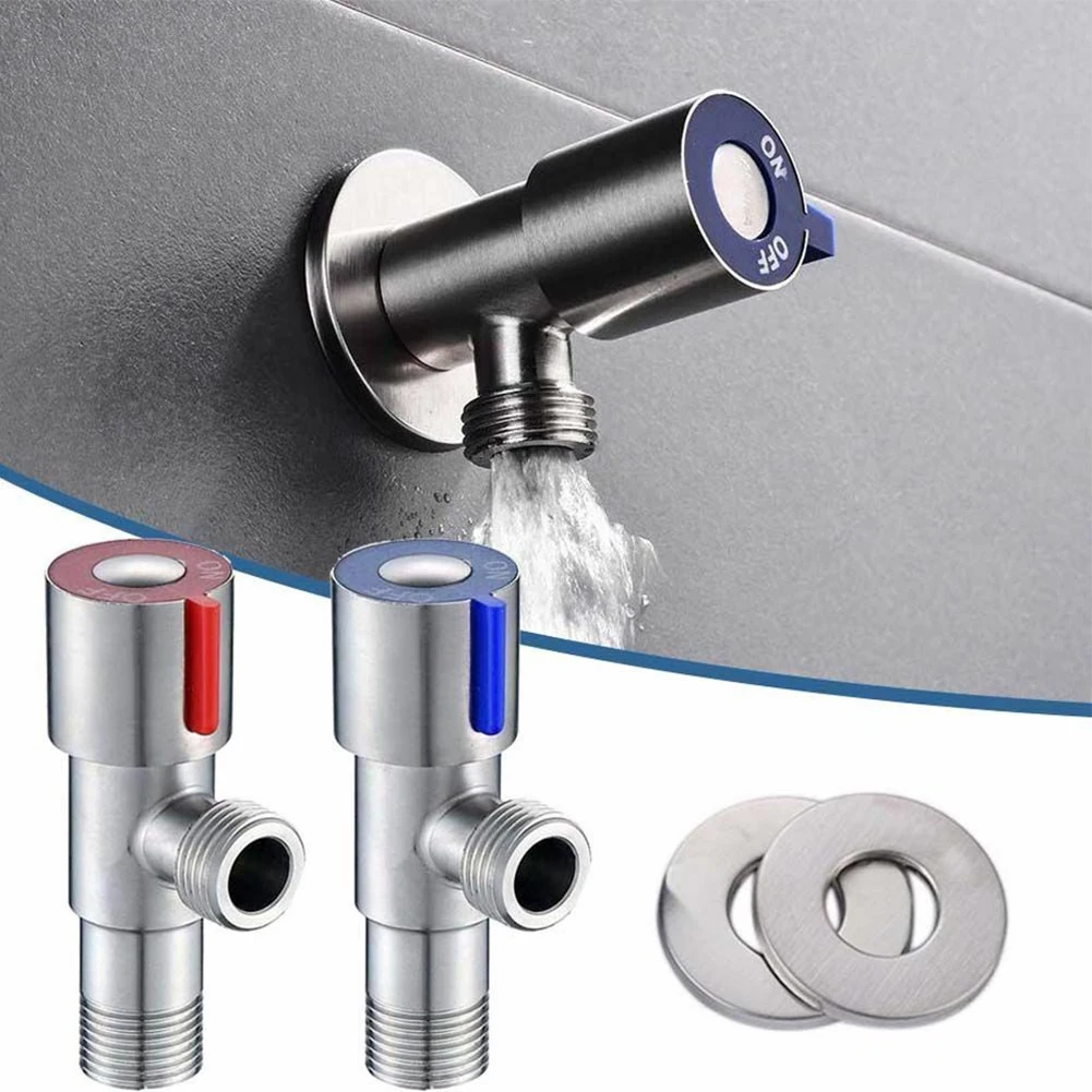 

Stainless Steel Angle Valve Toilet Valves Hot Cold Water Inlet Stop Valve Water Heater Faucet Kitchen Bathroom Accessories