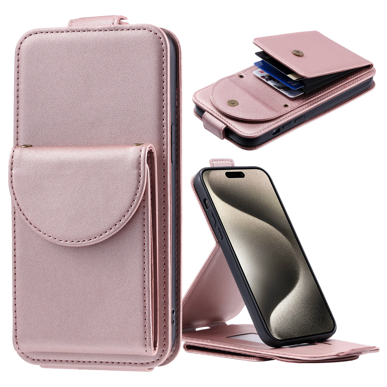 

Кожаный чехол-кошелек для Iphone 15 Pro Max 14 Plus 13 12 Mini 11 XR X XS 6 7 8 SE 2022