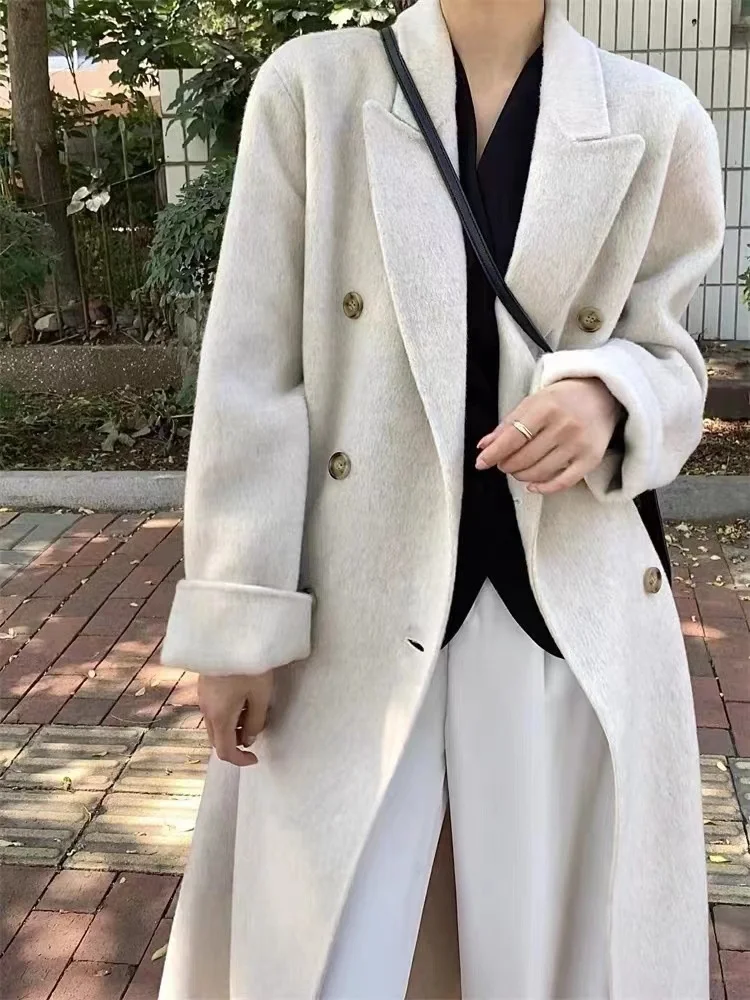 

Recommended by Xiaoyu[Tencel wool high-end coat]Middle and long Korean coat in channel