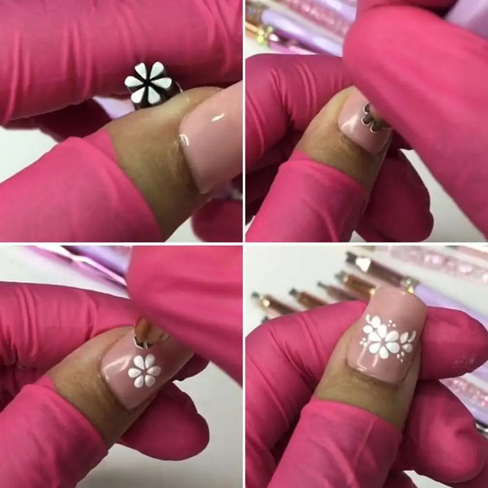 New Nail Art Stamp Pen Set Floral Butterfly Pattern Nail Graffiti Pen Flower Painting Drawing Nail Brush Stamp Pen Manicure Tool 5