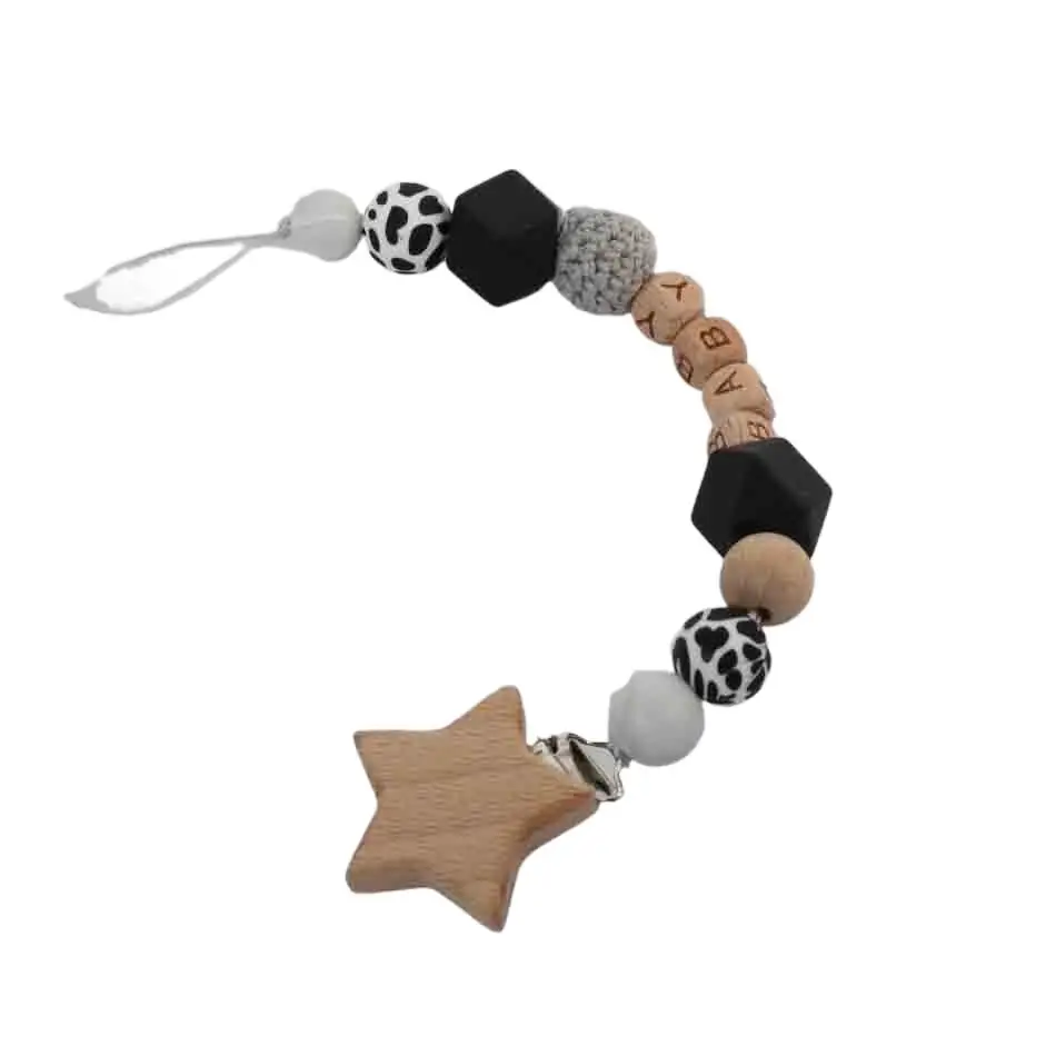 New Baby Pacifier Clips Personalized Name Teethers Toys Dummy Nipples Holder Clip Chain Babies Accessories Newborn Gifts Custom