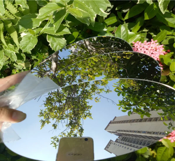 Silver Acrylic Round Mirror Glass Photographic Background Tray Home Decor Wedding Table 2mm 3mm acrylic mirrors