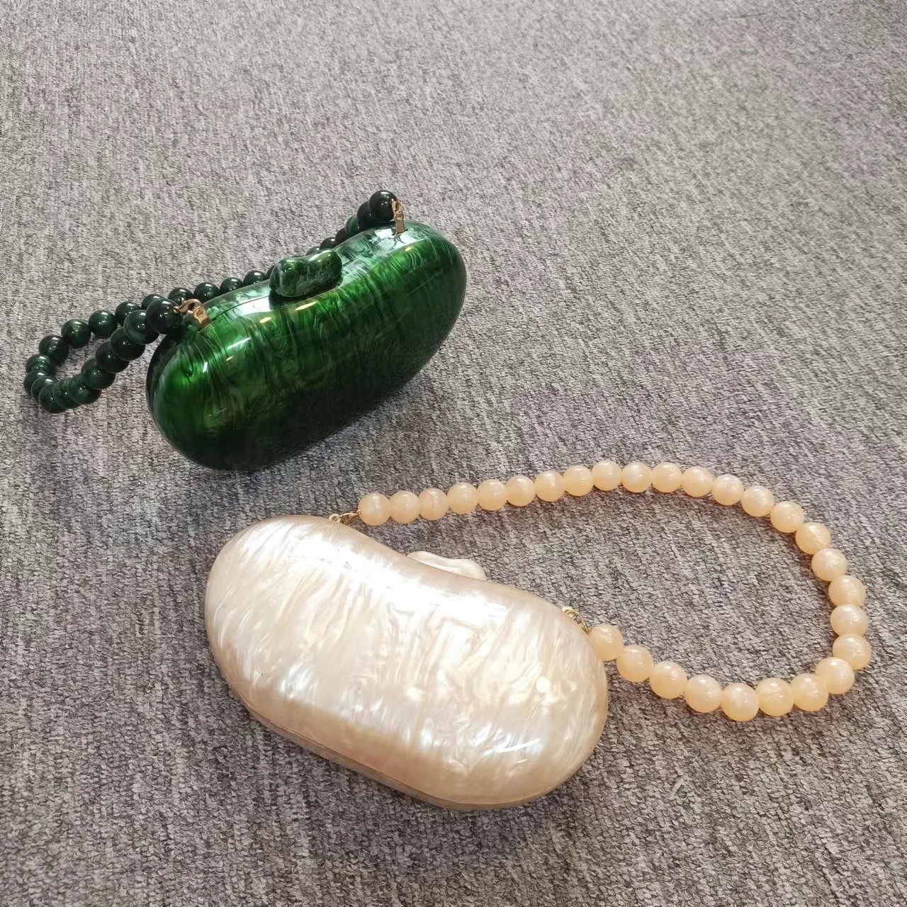 High Quality Handbags For Women Boutique Designer Luxury Acrylic Goose Egg Shell Clutch Evening Bag Wedding Party Purse