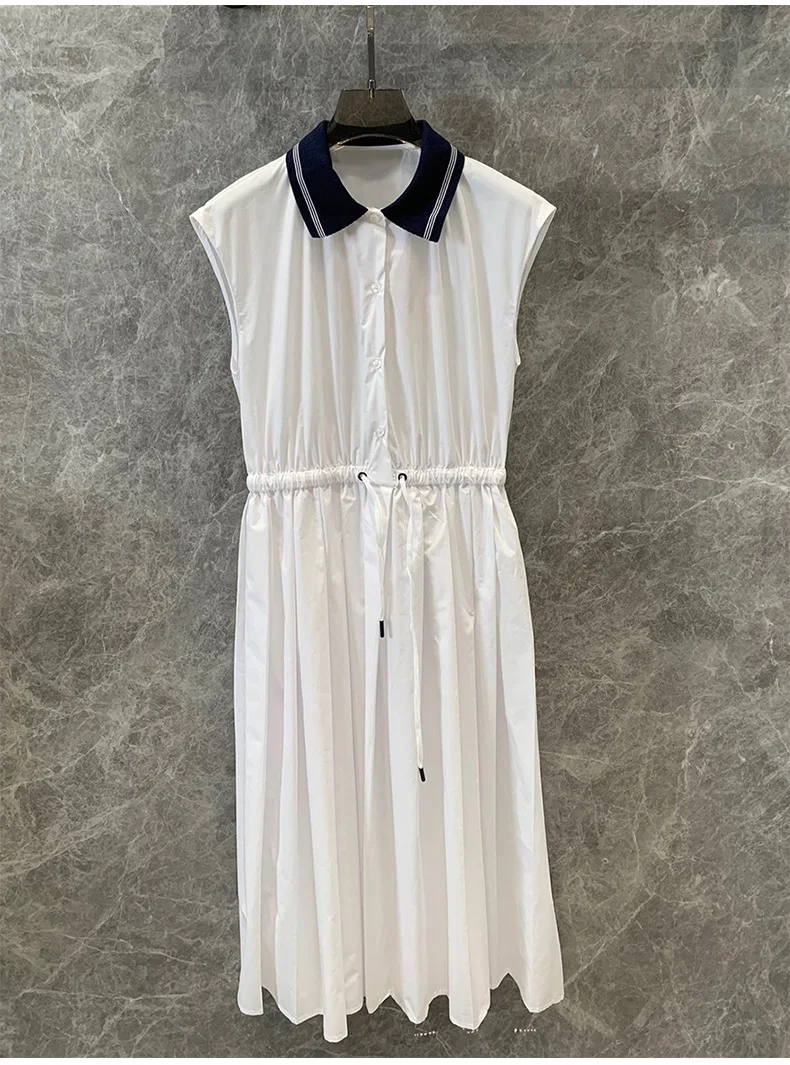 

2024 Summer Fashion Women's Sweet White Sleeves Dress C949