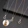 Customized Products Round Pendant Necklace 925 Sterling Silver Personalized Necklaces for Women Chains Jewelry Memorial Gift