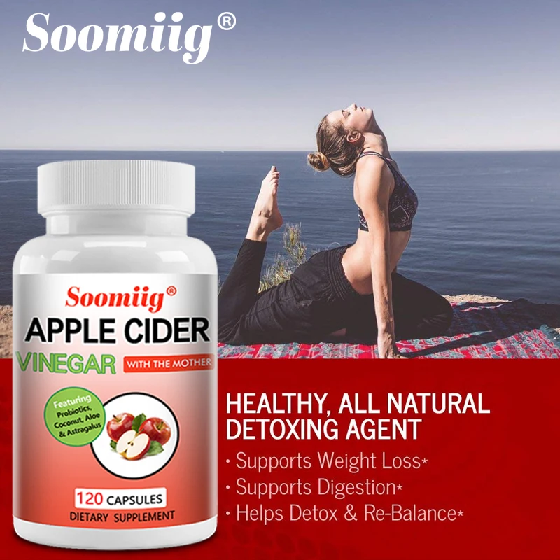 Apple Cider Vinegar Capsules-Contains probiotics, beneficial for weight loss, weight management, digestion, immune support