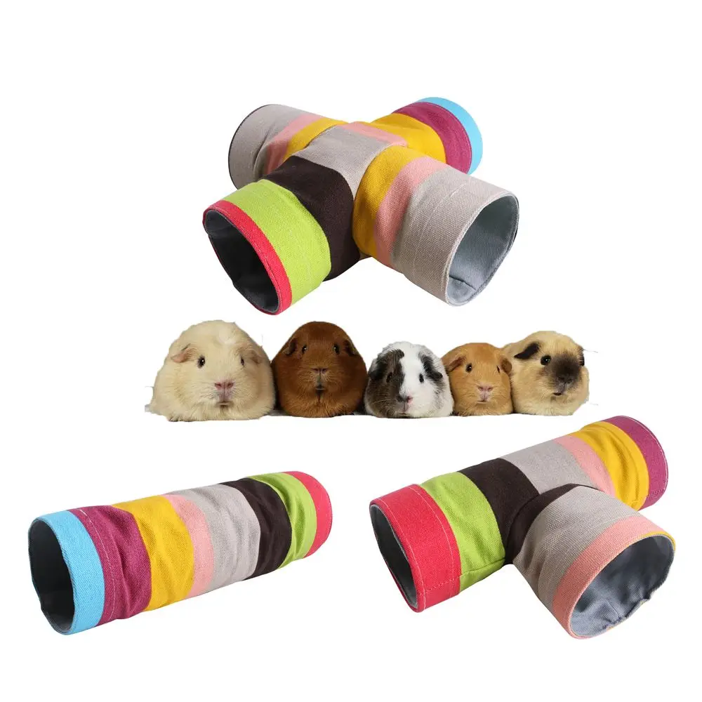 Canvas Gerbil Rat Small Animals Collapsible Pet Game Tunnels Guinea Pig
