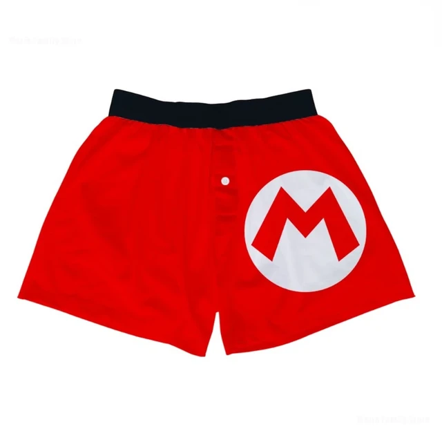 Super Mario Bros Men Boxers Anime Breathable Underwear Adult 3D