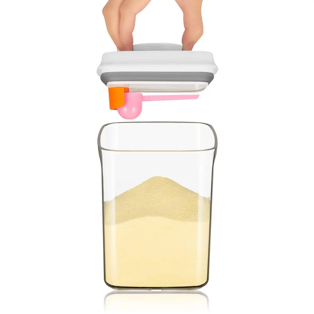 ANKOU Factory Unique Lid Design Anti-Drying Baby Milk Powder Plastic Storage Box in Southeast Asia
