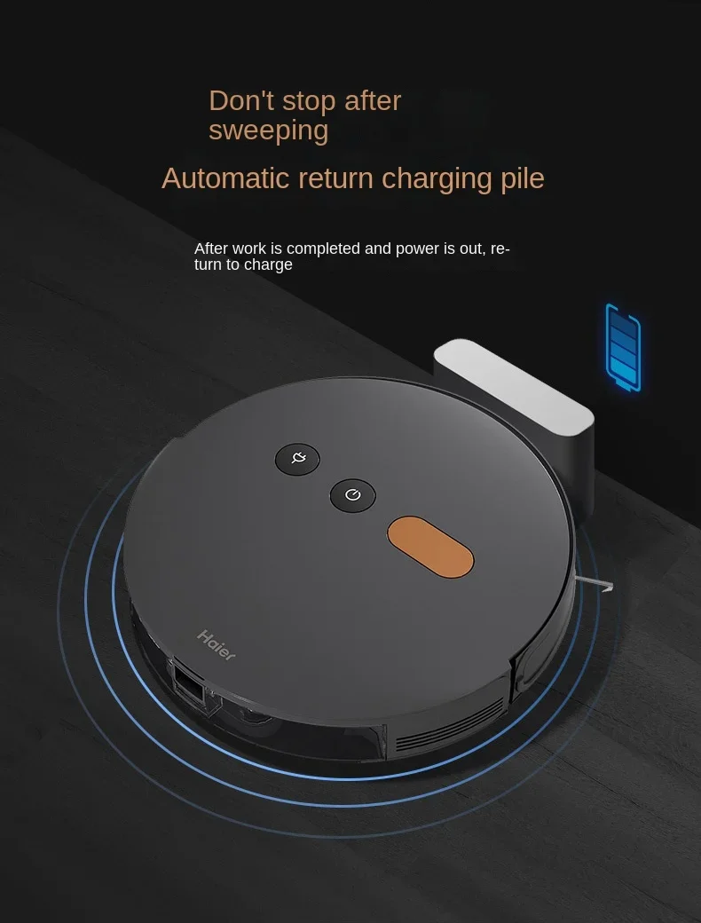 

110V/220V Haier Electric Sweeper Robot, Intelligent Vacuuming and Mopping Household Cleaning Machine