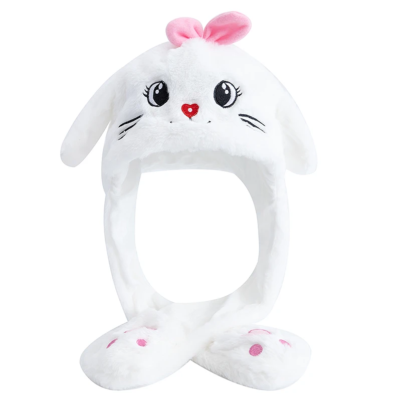 Hot Sale Unisex Ear Hat Funny Lovely Cat Animal Style Cute Ear Moving Up Cap Men Women Girls Rabbits Ears Plush Winter Hats ﻿