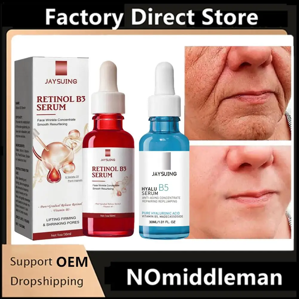 Hyaluronic Facial Serum Moisturizing Smooth Wrinkles Shrink Pores Face Lift Tightening Fade Fine Lines Nourishing Face Care