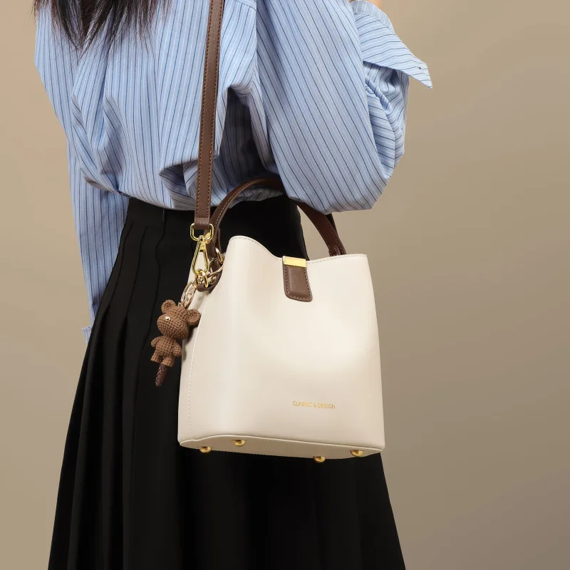 Shoulder Bag Crossbody Tote Y2k Women's New Style Genuine Leather Head Layer Cowhide Versatile Underarm Large Capacity Retro