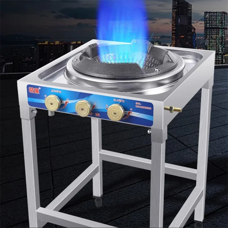40Kw High Pressure Wok Burner Gas Stoves Outdoor Camping Cooking Gas Cooktops Commercial Stainless Steel Liquefied Cooker