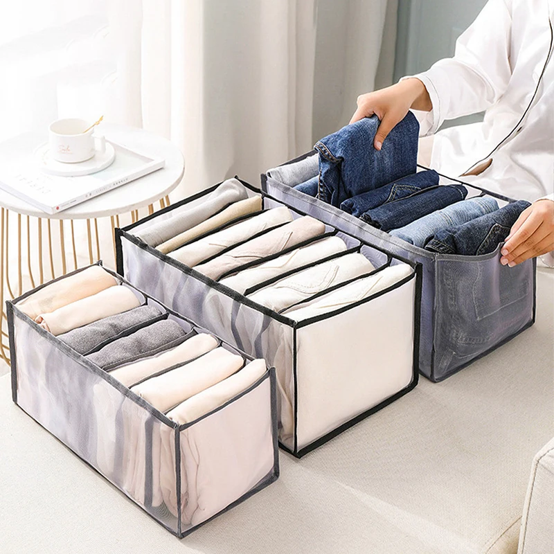 Organizador de ropa interior, organizador de cajones de sujetador, cajas de  almacenamiento de ropa, armarios, separadores de cajones para pantalones -  AliExpress