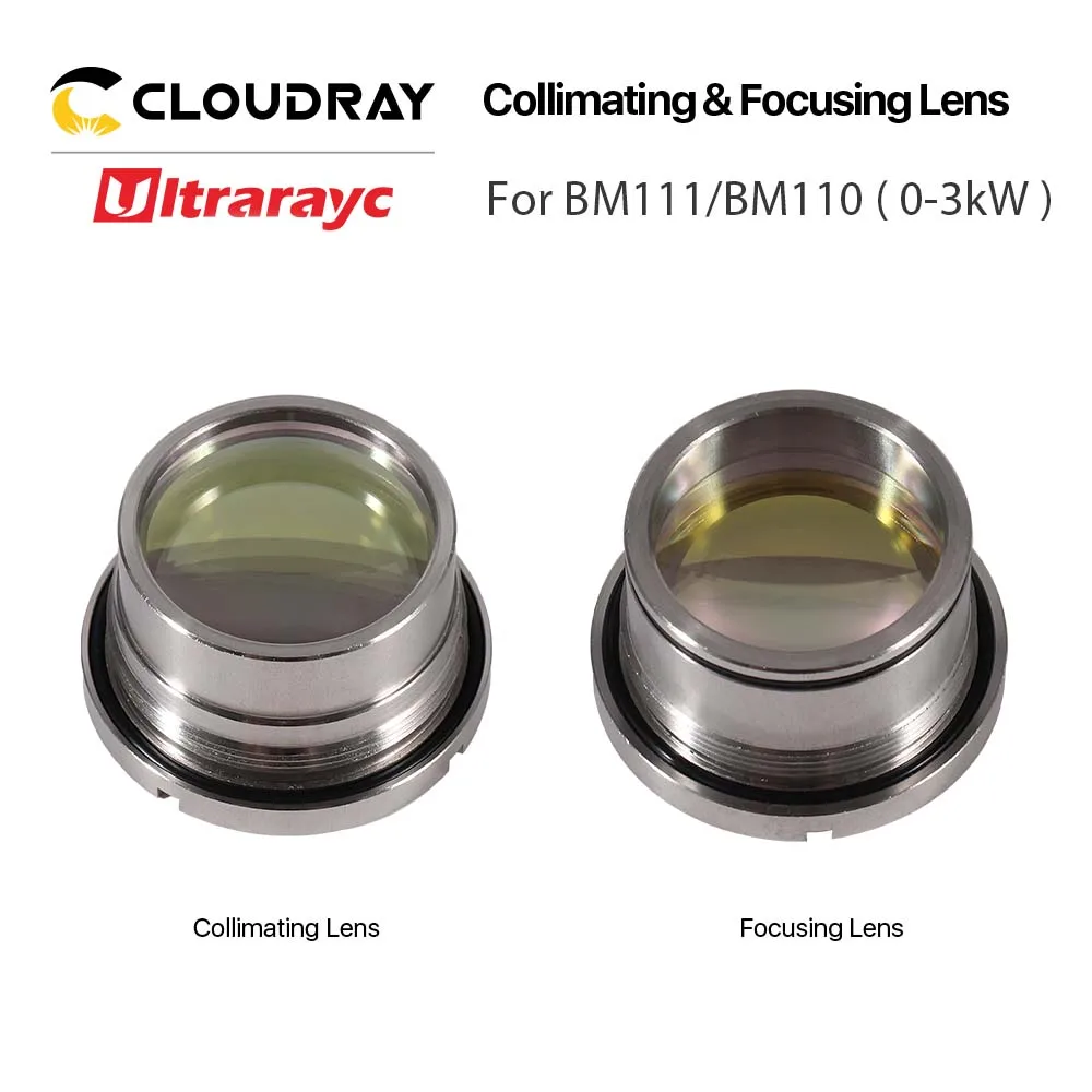 Ultrarayc  BM111 BM110 0-3KW Collimating & Focusing Lens D30 F100 F125mm with Lens Holder for Raytools Laser Cutting Head BM111 ultrarayc raytools bm114s lens insertion tool d37 for collimating