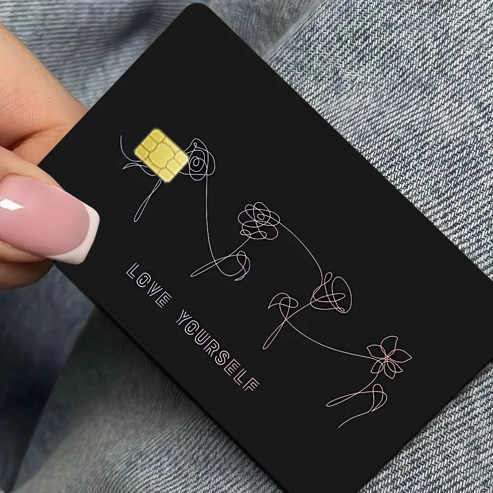Love Yourself Flower Kpop 100% Hot Sale Amine Credit Debit Bank Card Bus Card Film Skin Sticker