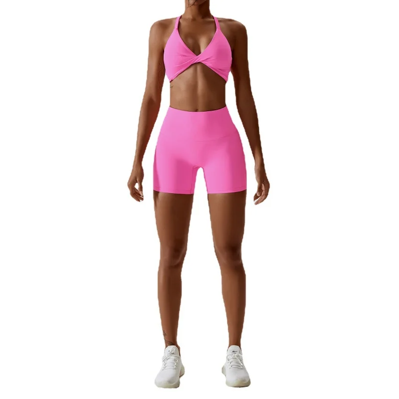 Quick-Drying Nude Yoga Suit Sexy Sports Running Fitness Suit Beauty Back Yoga Suit8013
