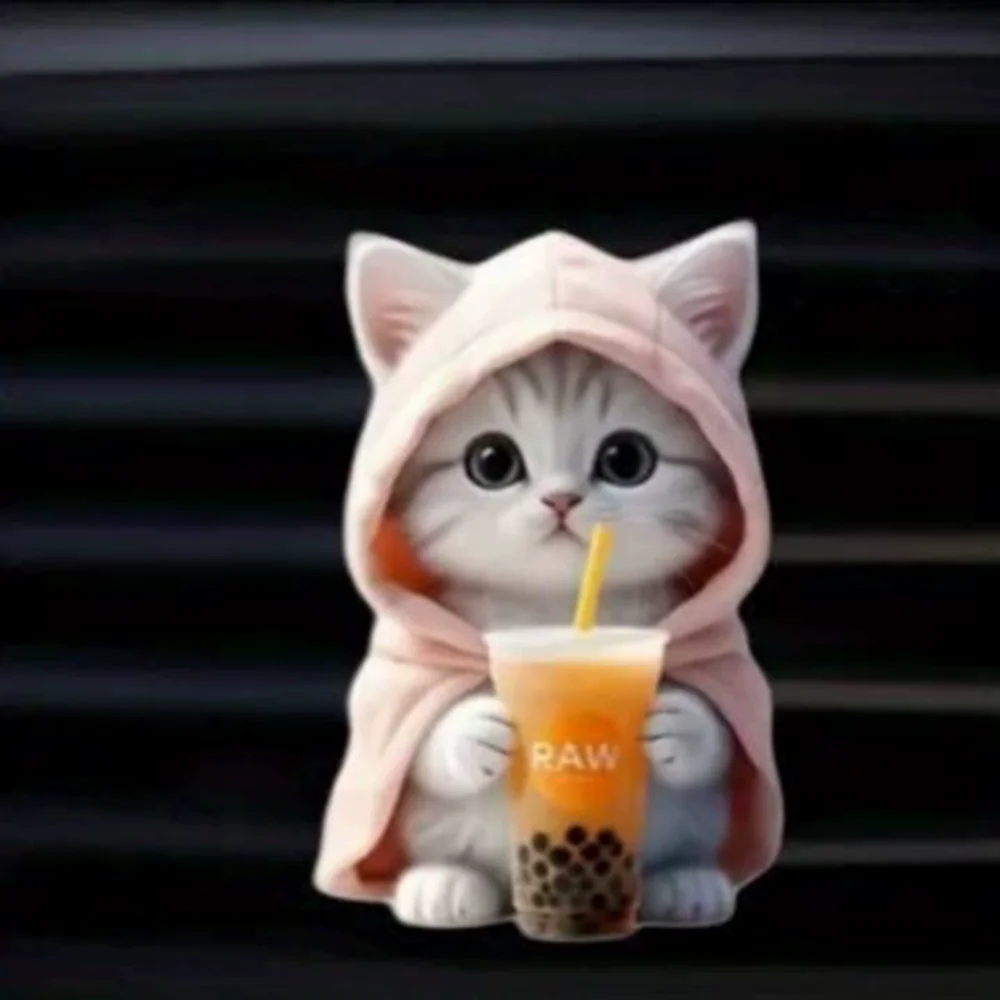 Kitten Hoodie Vent Clip Air Freshener 4