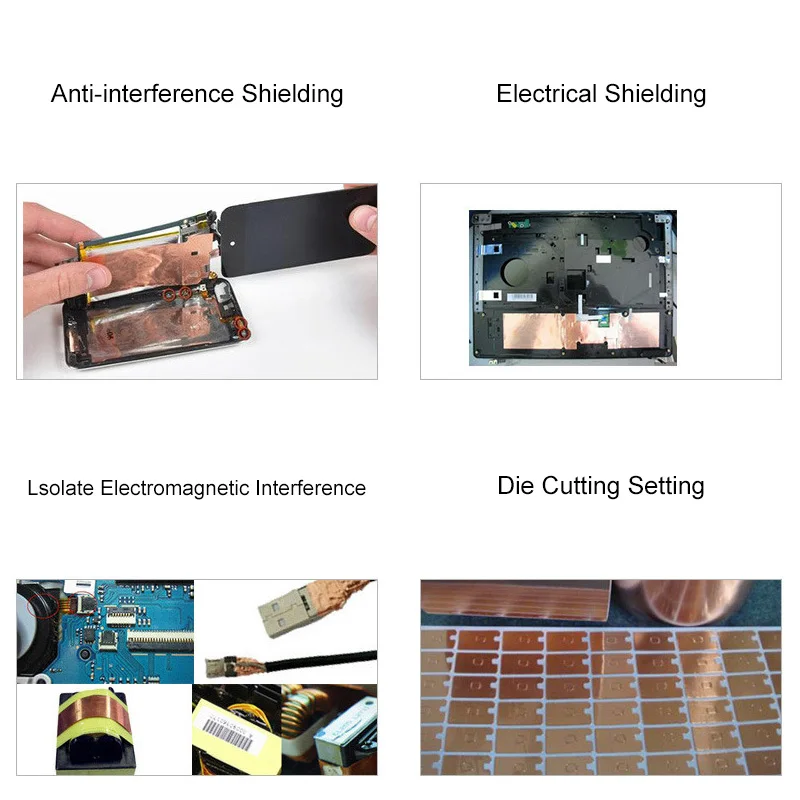 10 미터 양면 전도성 구리 호일 테이프 스트립 접착 EMI 차폐 내열 테이프 5mm 8mm 10mm 12mm 15mm 20mm 30mm