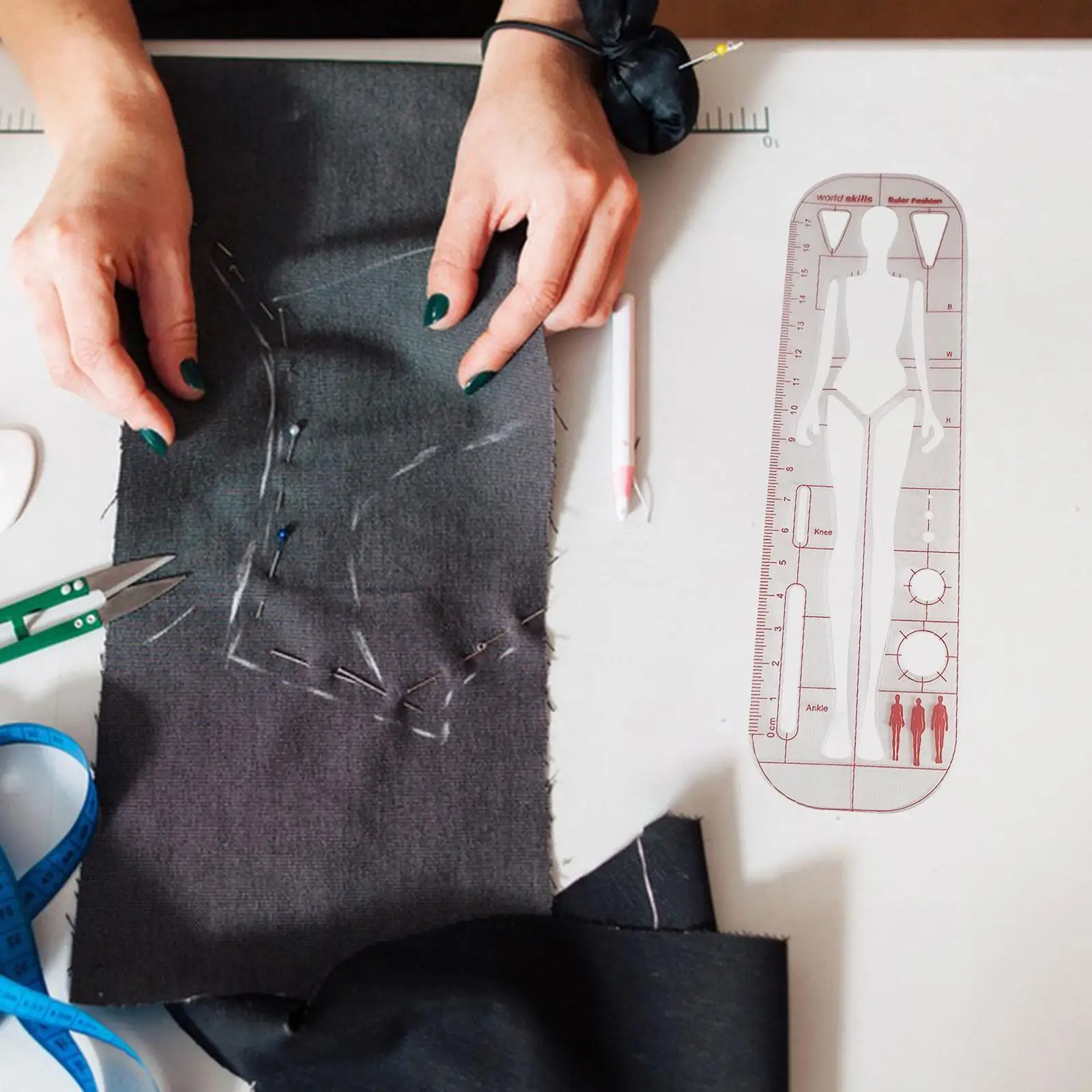 Template Ruler Sewing Ruler Fashion Illustration Rulers, Sewing Humanoid Patterns Design for suits Tailors Dresses Designers