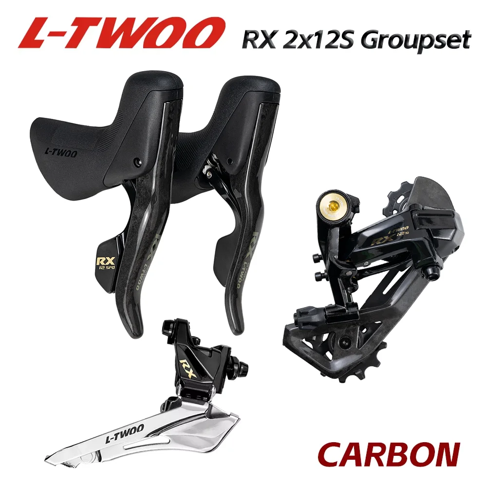 LTWOO RX 2x12 Speed, 24s Road Groupset 4Kit, Carbon Fiber Shifter