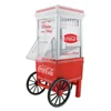 Coca-Cola Logo Hot Air Popcorn Maker 12-Cup Electric Snack Healthy Family Friends Measuring Cap Crunchy Delicious  Kit Swirling 4