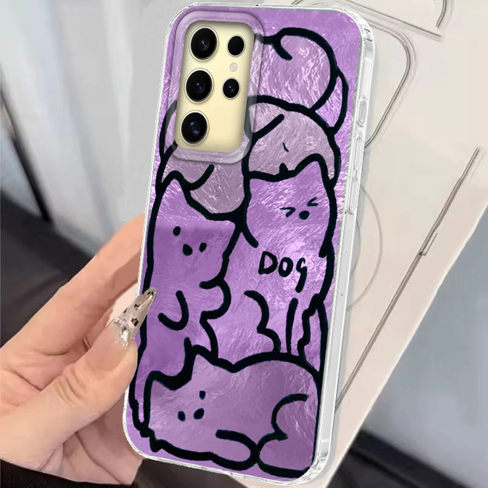 Puppy Blue Vortex Pattern Shockproof Phone Case with Bumper Back