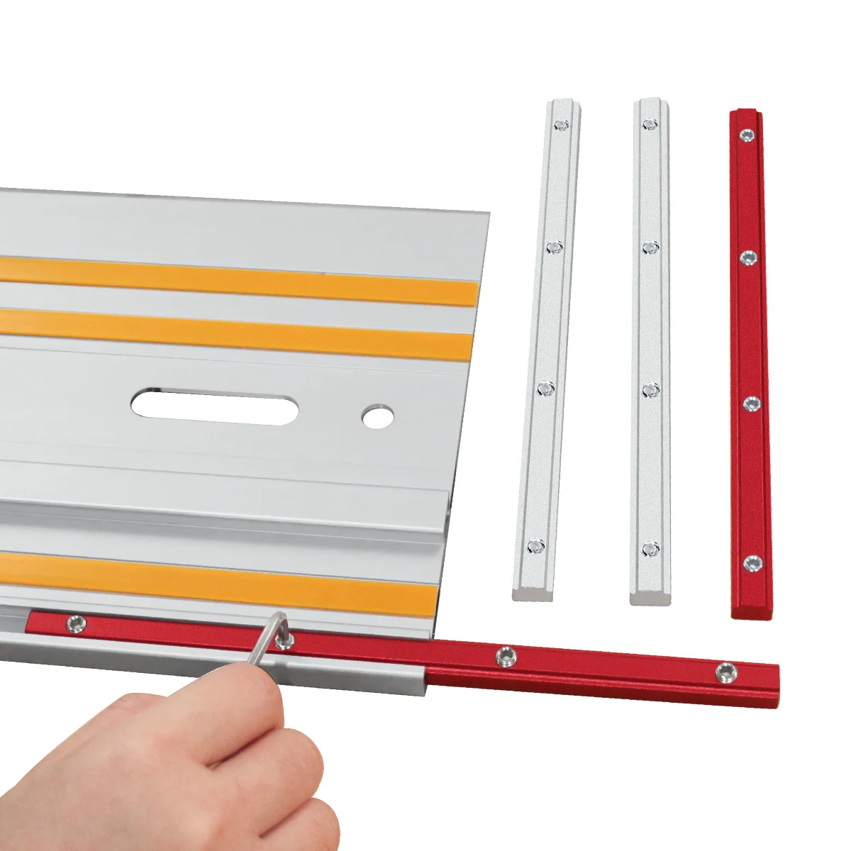 Track Saw Guide Rail Connector Kit for Makita & Festool - Includes Hex Screws and Wrench