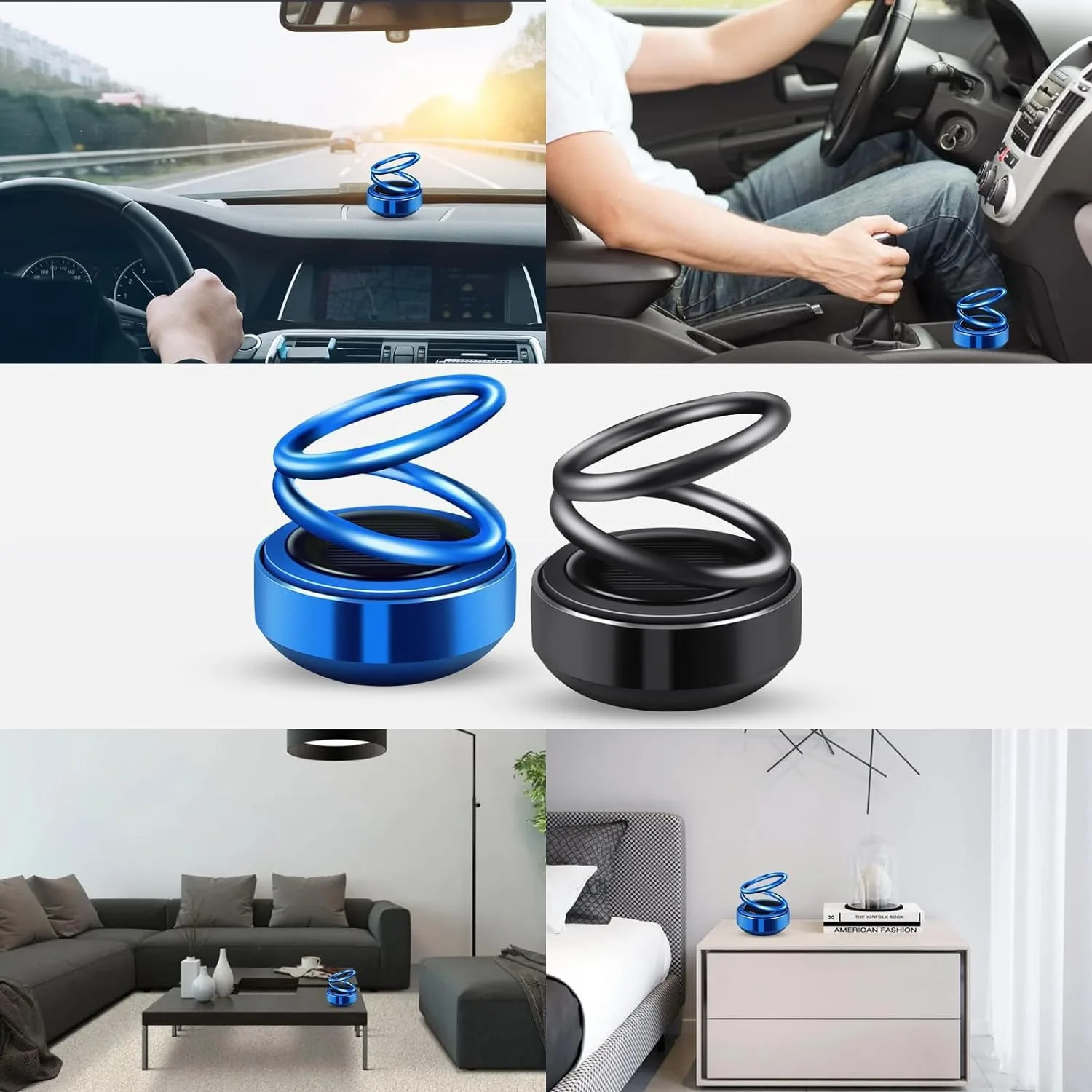 Solar aromatherapy machine, suspended double-ring aromatherapy machine decoration, automatic rotating machine