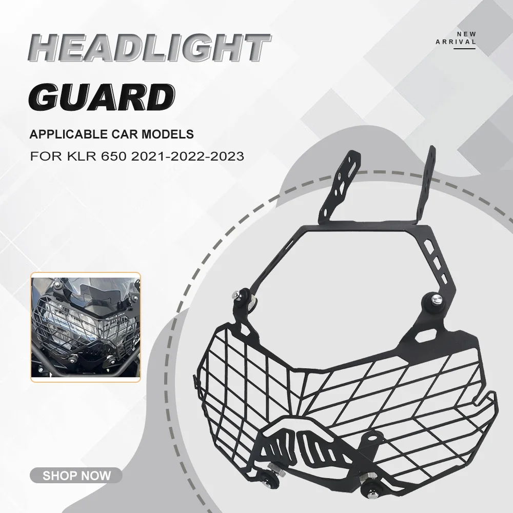 

Motorcycle For Kawasaki KLR 650 Klr650 2021 2022 2023 KLR650 Headlight Guard Grille Cover Headlight Protection Accessories