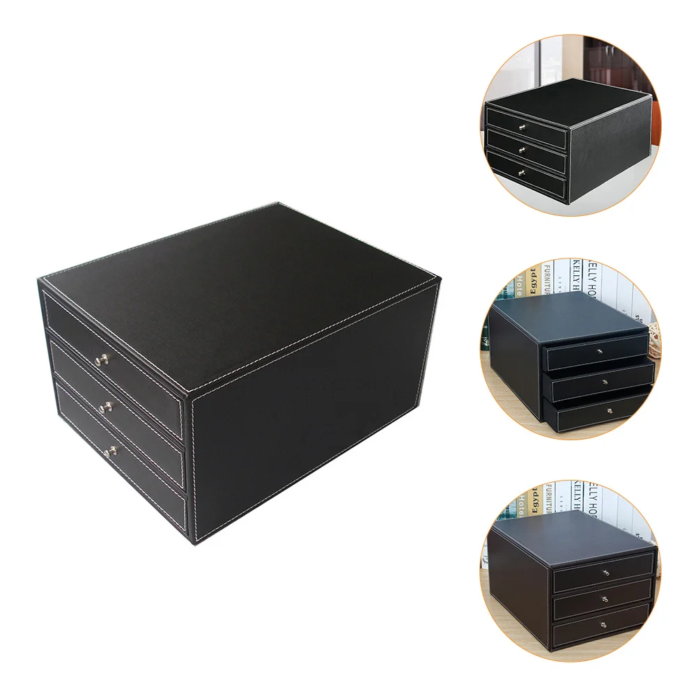 Business File Box Drawer Storage Cabinet Mini Drawers Pull Out Stackable Desk