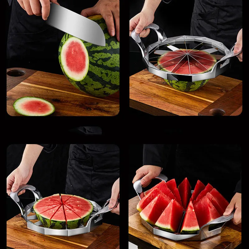 Watermelon Slicer Cutter Large Size Sliced Cantaloupe Slicer Fruit Divider Pineapple Slicers Kitchen Gadgets And Accessories